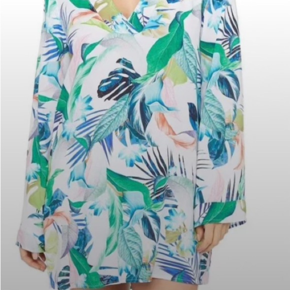 XL La Blanca Tropical Swim Cover up - Picture 3 of 5
